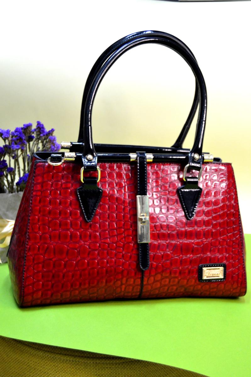 Жіноча сумка Elegant лакова Червоний (1158)