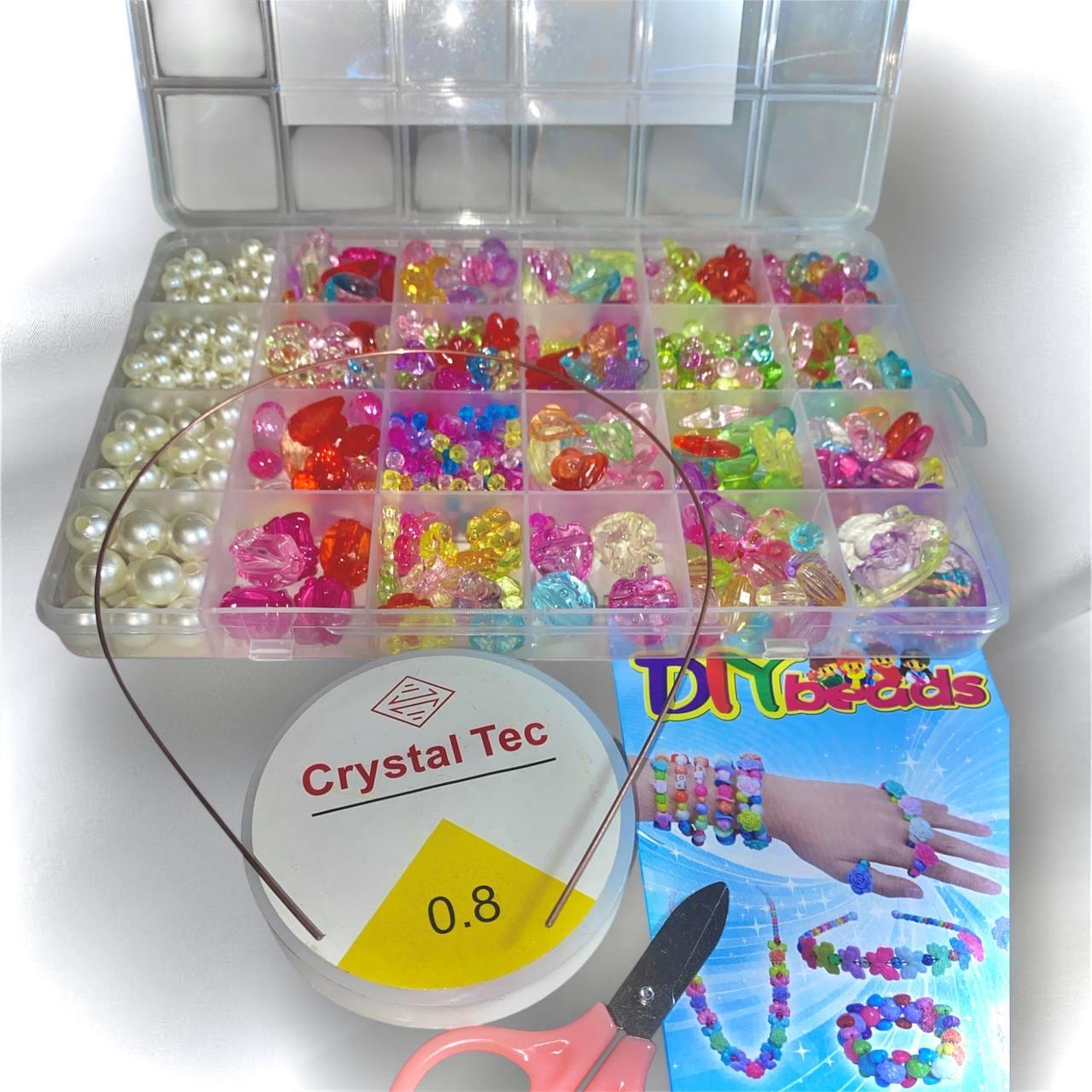 Набор для плетения браслетов ободков бусы из бусин и кулонов Жемчужина Xin Runyang 450 шт. Разноцветный