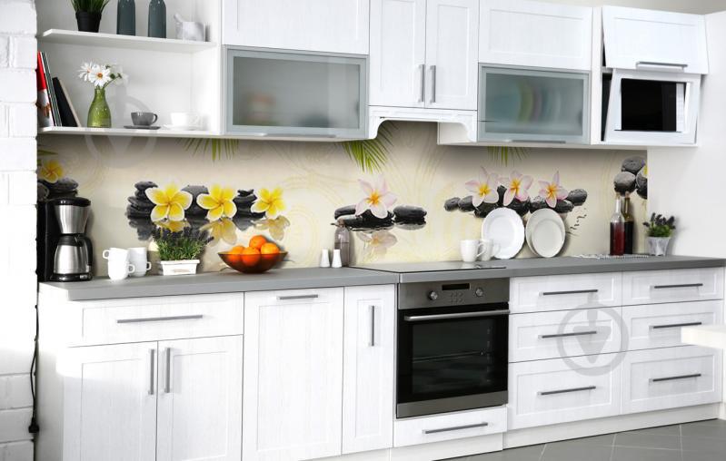 Скинали на кухню Zatarga «Гавайская радость» 650х2500 мм виниловая 3Д наклейка кухонный фартук самоклеящаяся