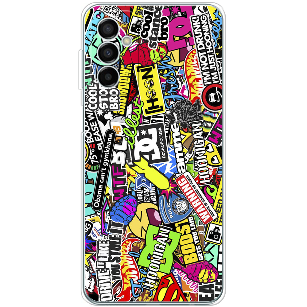 Чехол BoxFace Samsung Galaxy M23 5G (M236) Multicolored Inscriptions Прозрачный силикон (44471-up880-44471)