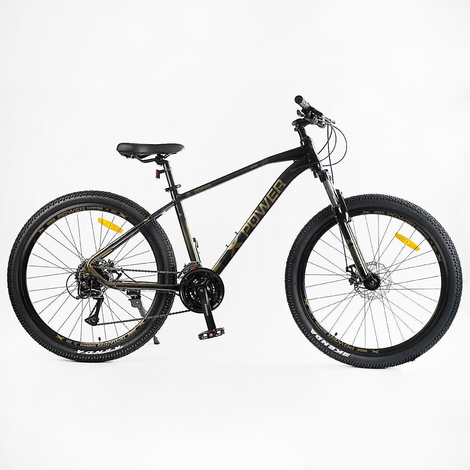 Велосипед горный алюминиевый Corso X-Power 27,5" рама 17" Черно-золотой