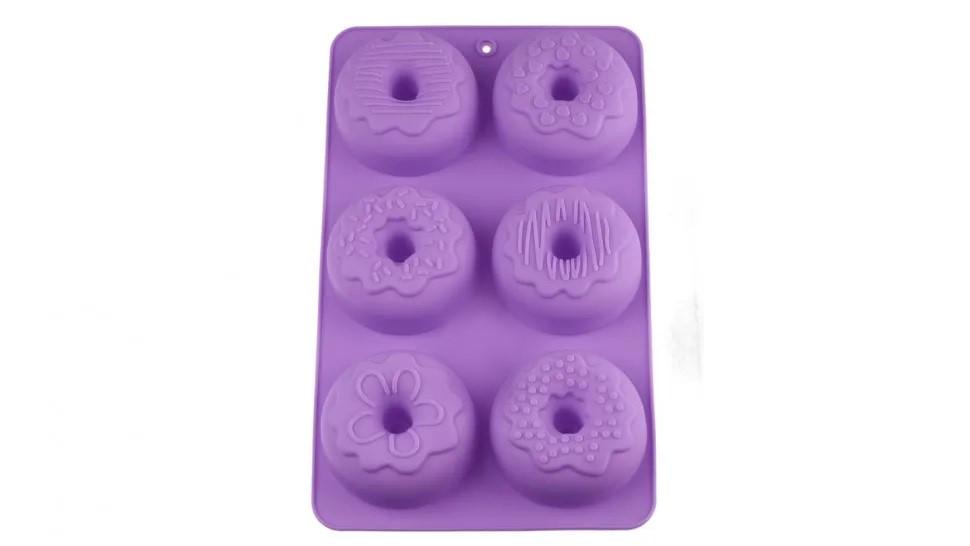 Форма для выпечки Пончики силиконовая 6 ячеек d 7 см Фиолетовый (52bdb699) - фото 2 Форма для выпечки Пончики силиконовая 6 ячеек d 7 см Фиолетовый (52bdb699) - фото 2