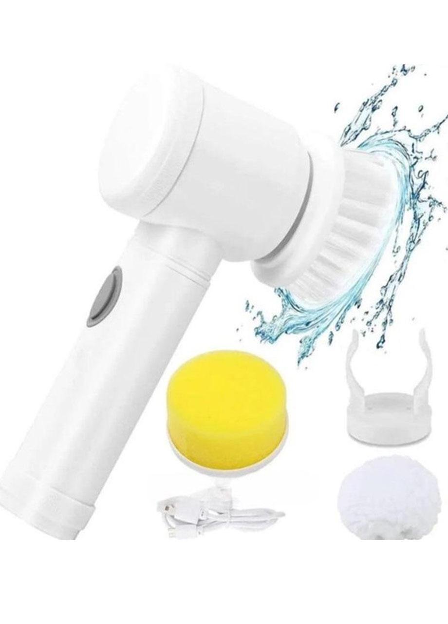 Щітка електрична для прибирання Stenson три насадки універсальна бездротова акумуляторна Білий (65542МХ) - фото 5