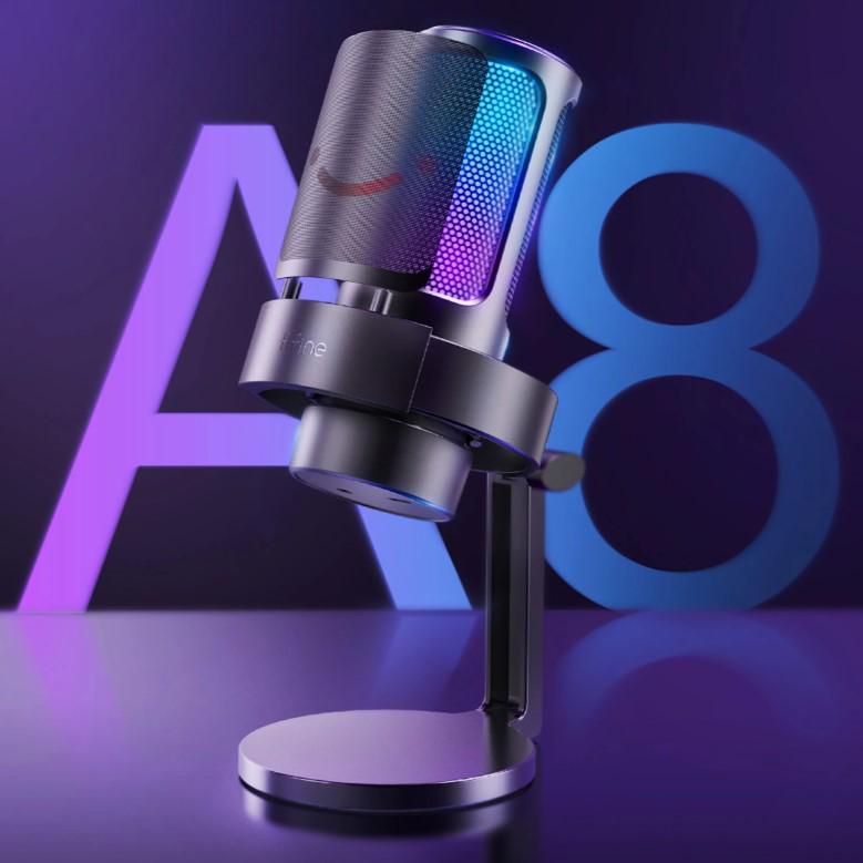Микрофон Fifine AmpliGame A8 USB с RGB подсветкой и поп фильтром - фото 5