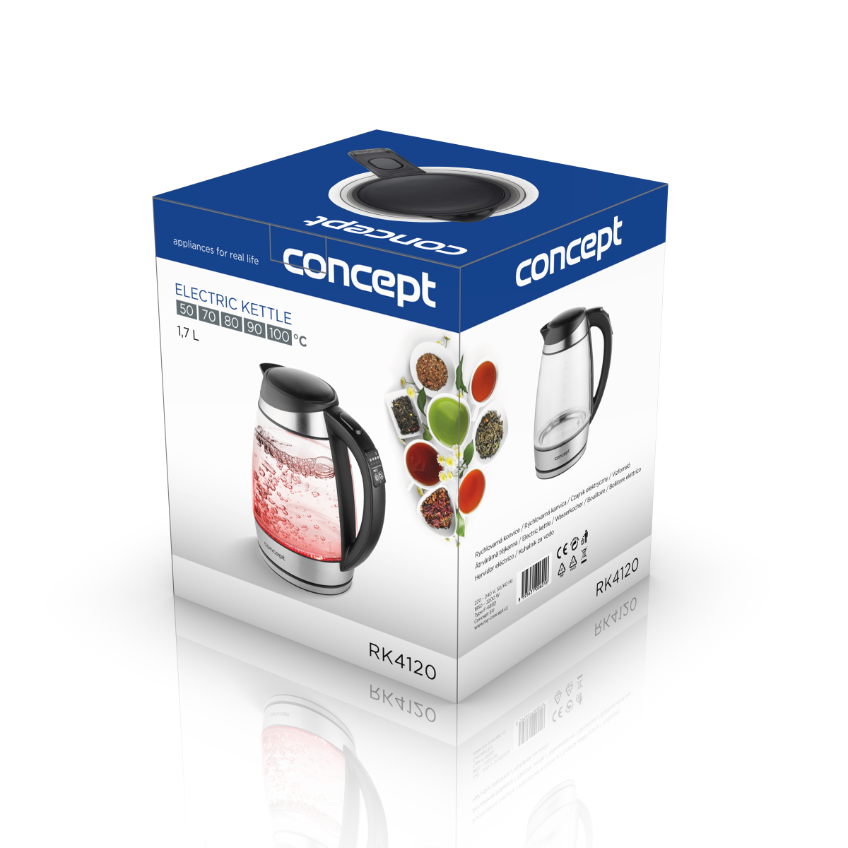 Електрочайник скляний Concept RK4120 2200 Вт встановлення температури підсвітка 1,7 л - фото 14
