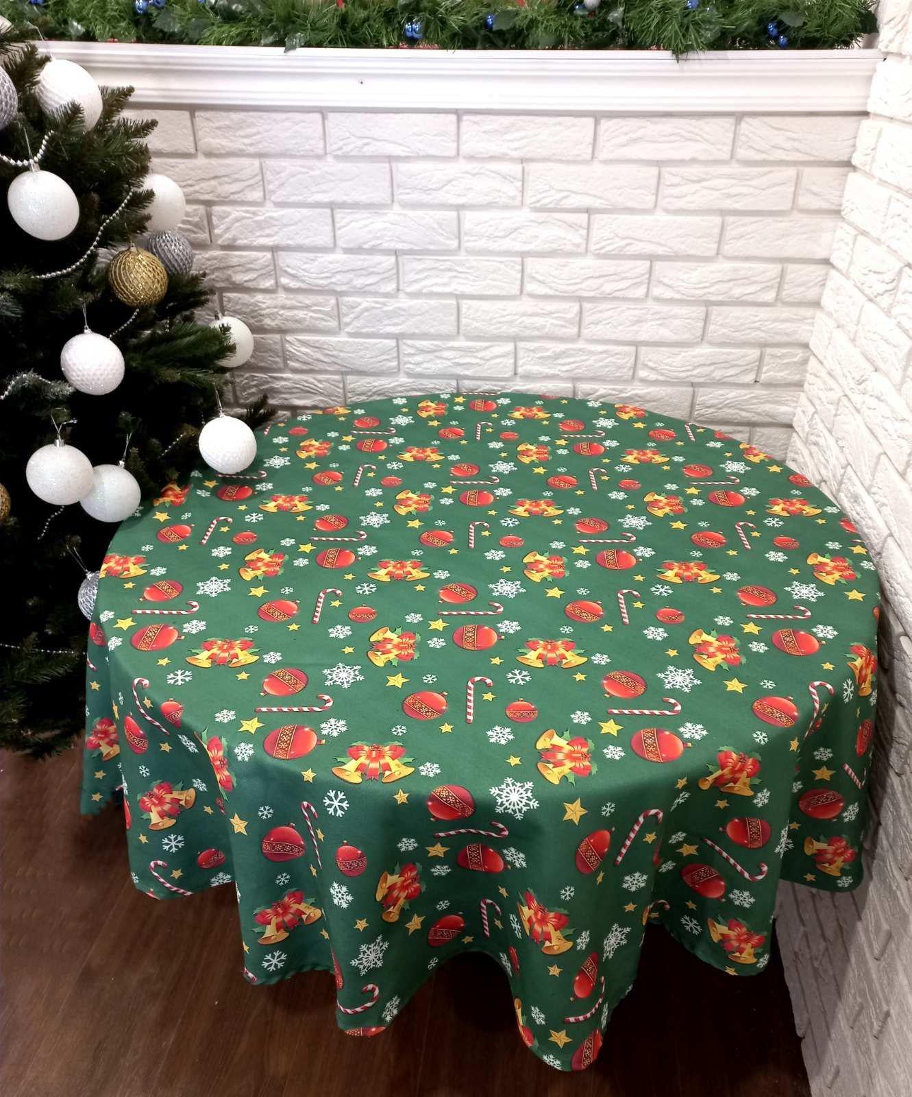 Скатерть новогодняя Print Sagol 160 Yesil (CN11189)