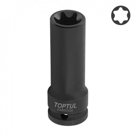 Головка торцевая ударная Toptul KABS2424 сталь метрическая 3/4" E24 110 мм (106-112-KABS2424)