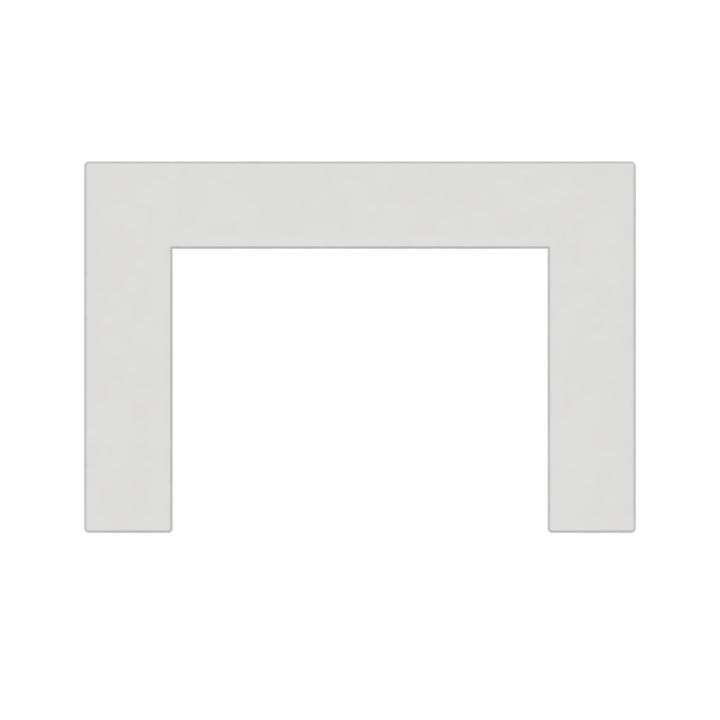 Обвід універсальний для обходу віконного профілю акрил 50x40 мм Білий (ОПВ_50х40_Б)