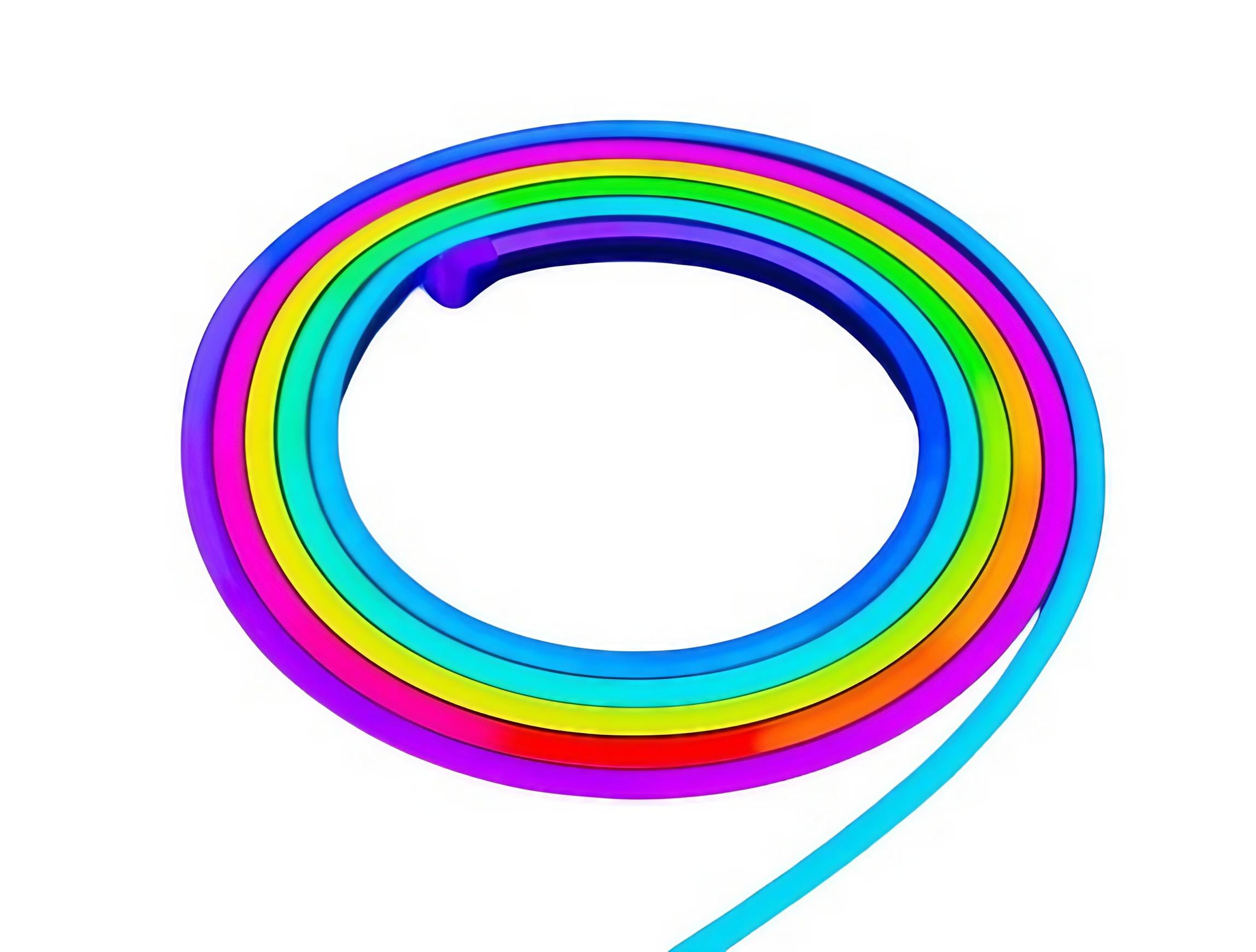Светодиодная лента RGB Neon Rope гибкая неоновая с пультом 5 м (кт-788916)
