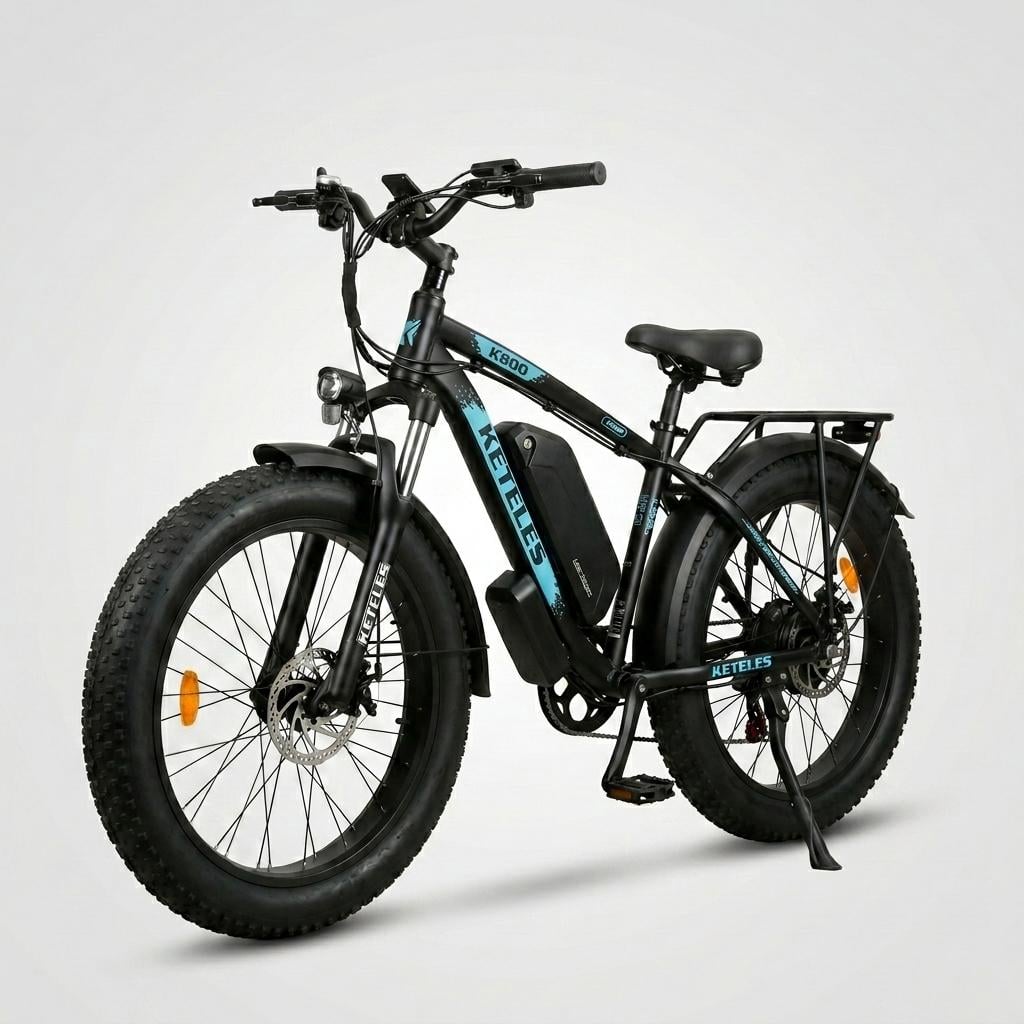 Електровелосипед KETELES KF800 2000W 48V 23Ah з широкими колесами та рамою Чорний (73502)