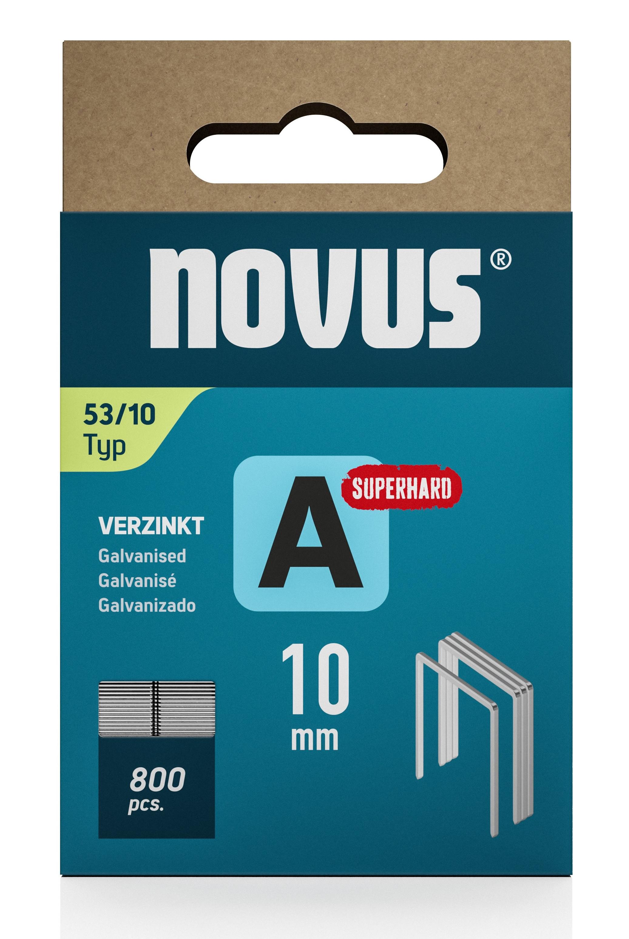 Скобы Novus super hard для строительного степлера А53 10 мм 800 шт. (042-0778) - фото 3 Скобы Novus super hard для строительного степлера А53 10 мм 800 шт. (042-0778) - фото 3