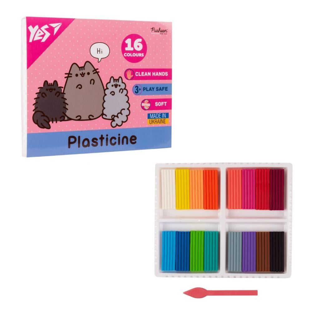 Пластилин YES Pusheen 16 цв. 320 г (540694)