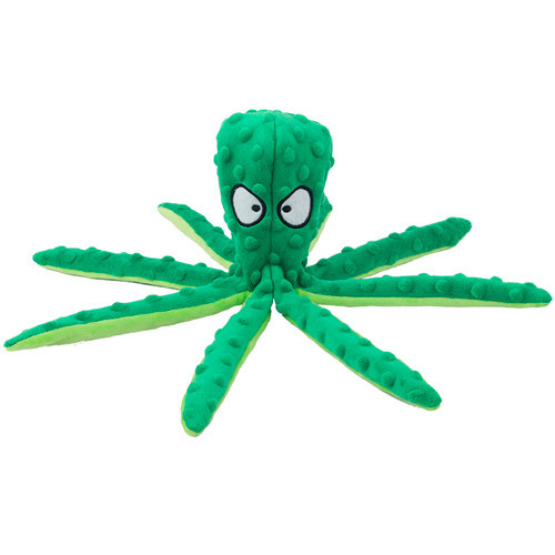 Іграшка плюшева Восьминіг з пищалкою для собак 32 см Green (28100626)