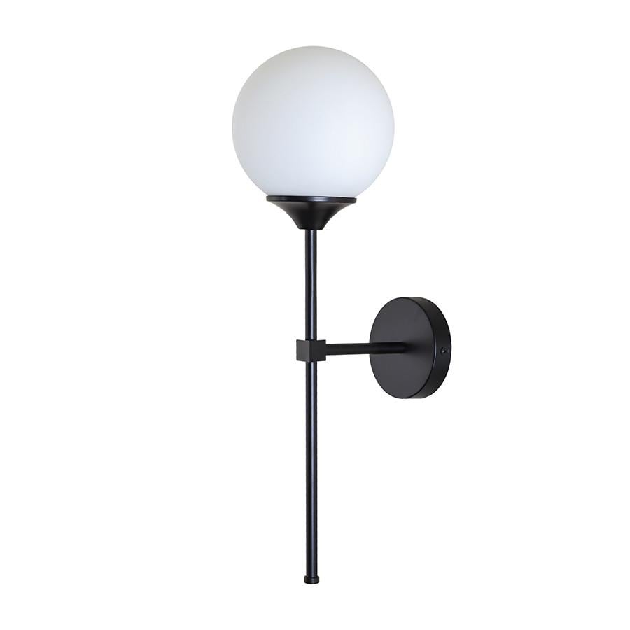 Бра Levistella 752LW9521-1 BK+WH со стеклянным плафоном Белый/Черный (2294300609)