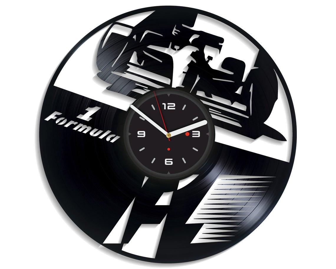 Часы настенные Formula 1 1985 из виниловой пластинки
