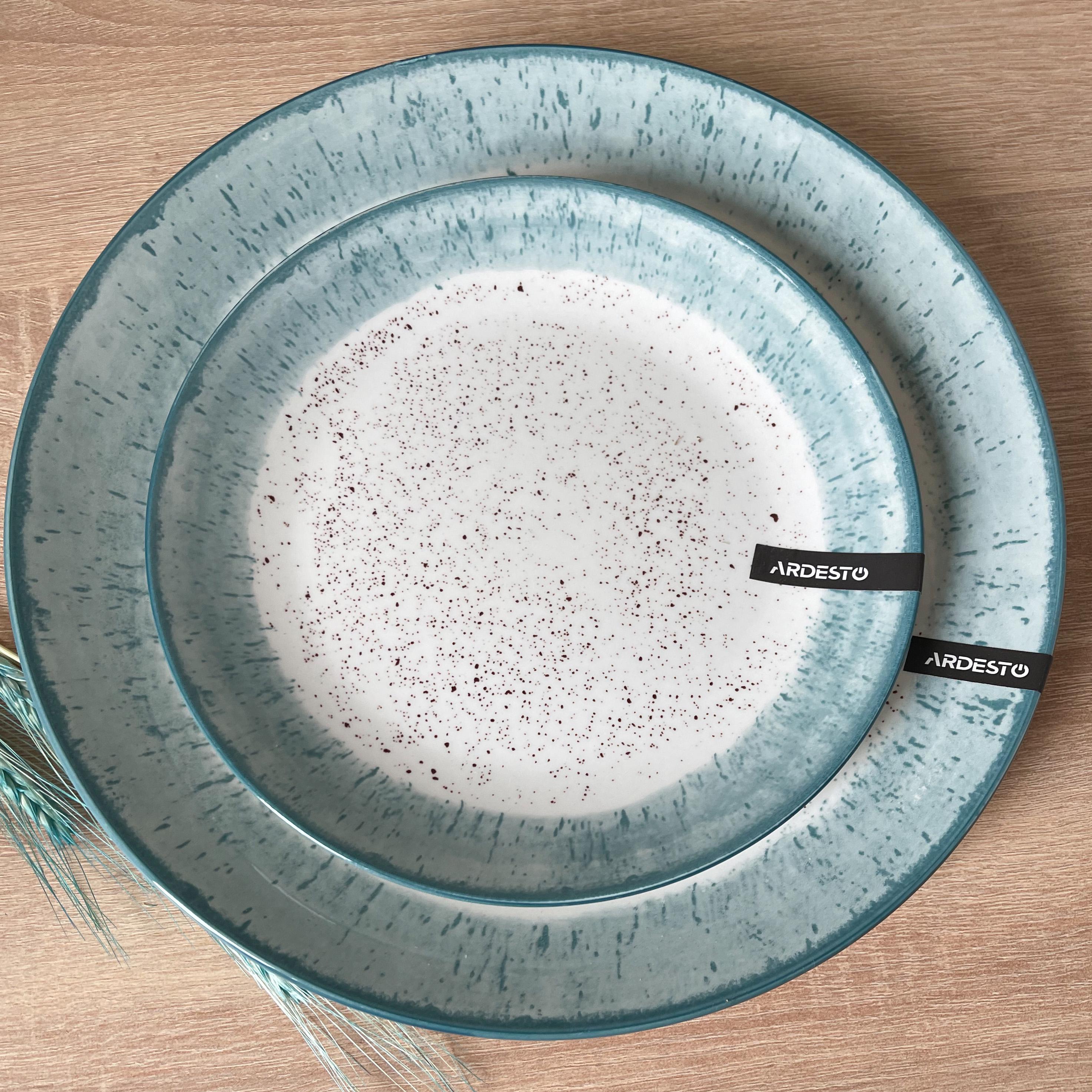 Столовий сервіз Ardesto Siena 5 предметів 1 особа порцеляна Біло-блакитний - фото 17