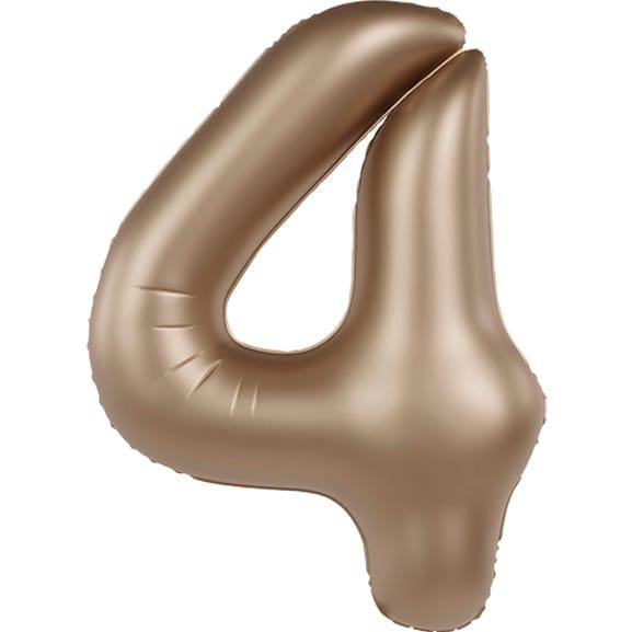 Цифра фольгированная Flexmetal Slim 4 100 см Золотой (29017546)