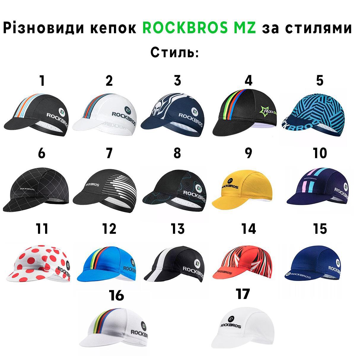 Кепка велосипедная подшлемник ROCKBROS MZ 53-62 см Стиль 17 (RB-MZ10002-3948) - фото 6