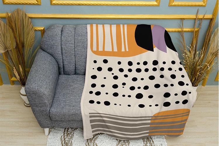 Плед PromoZP Абстрактный паттерн 4 плюш двухслойный 135х150 см (102358-1)