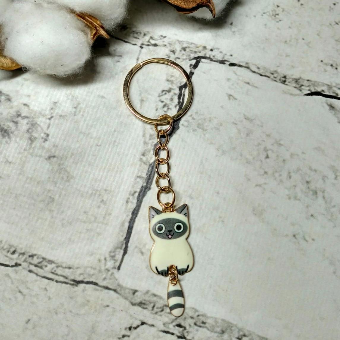 Брелок металлический Котик 8,5 cм (KA235544-3)