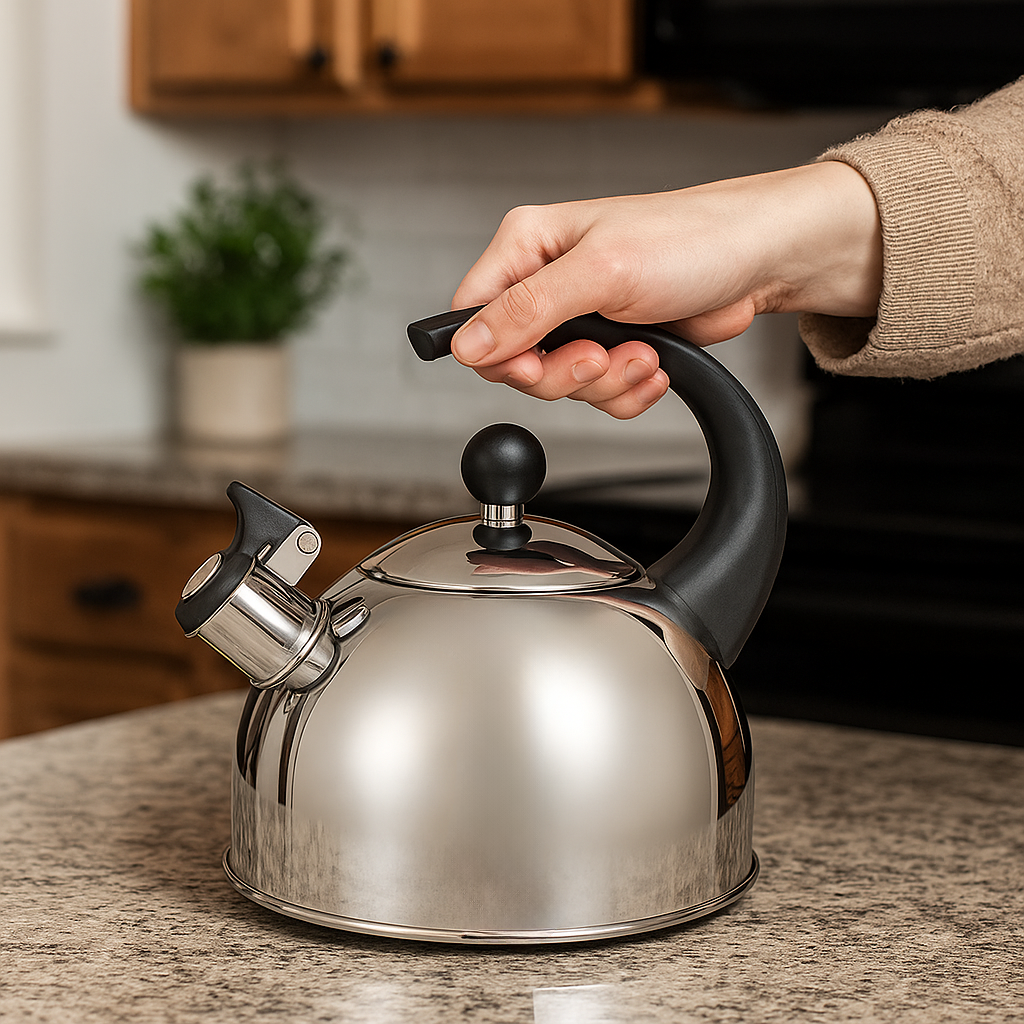 Чайник для плиты со свистком SpiralSteel нержавеющая сталь одинарное дно 1,5 л (03-MH-4883) - фото 4 Чайник для плиты со свистком SpiralSteel нержавеющая сталь одинарное дно 1,5 л (03-MH-4883) - фото 4