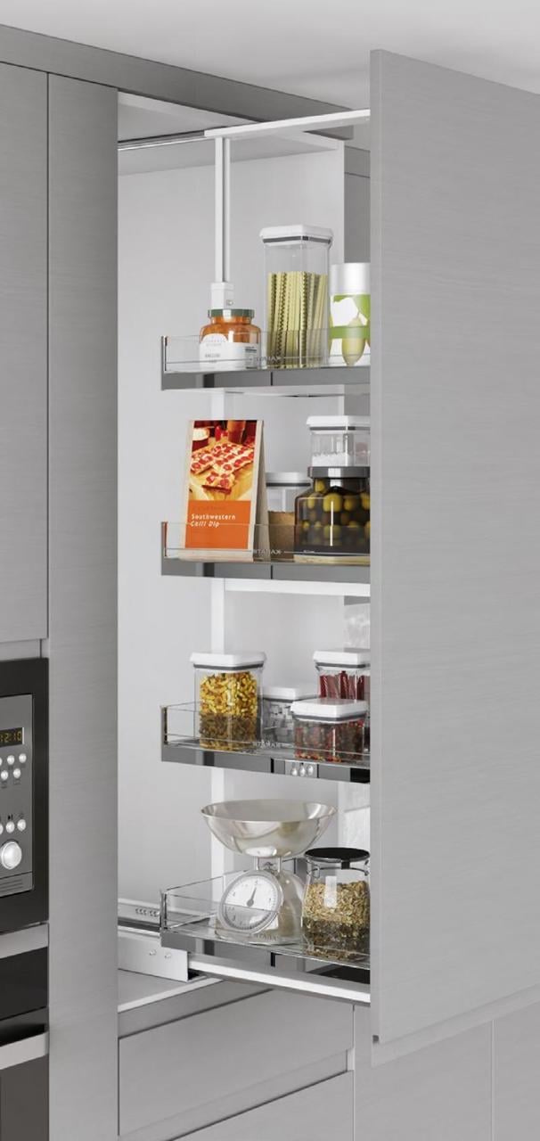 Галерея выдвижная Starax с дотягиванием нижнего крепления 400 мм Хром (S-1903-Р-С)