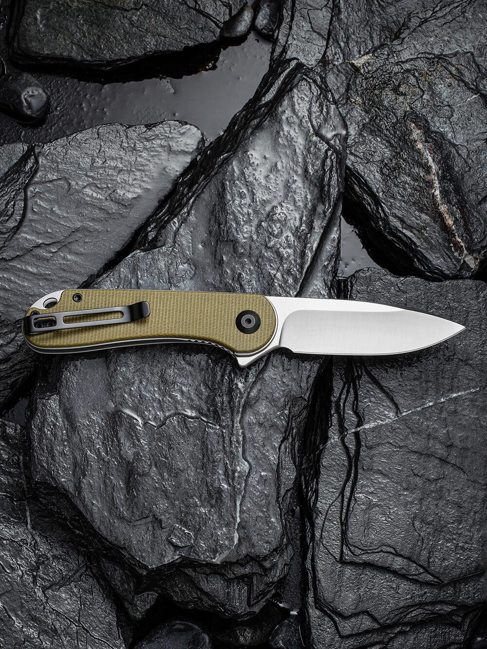 Туристичний ніж кишеньковий складаний Civivi Elementum C907S Olive (31610) - фото 9