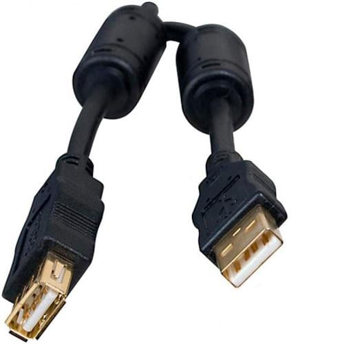 Кабель-удлинитель 02-06PRO USB AM to AF 1,8 м Черный (87429)