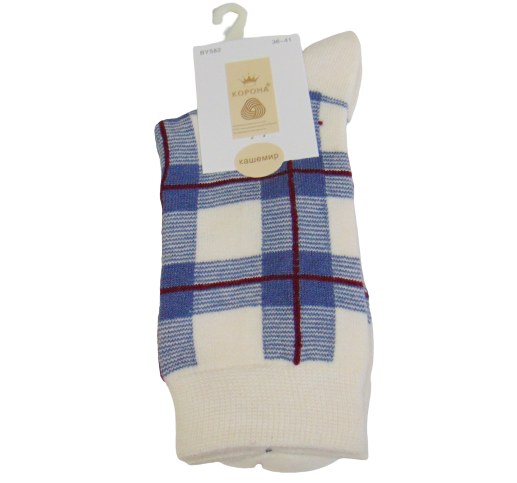 Носки кашемир Корона 582-3 р. 36-41 Белый с синим (1961981081) Носки кашемир Корона 582-3 р. 36-41 Белый с синим (1961981081)