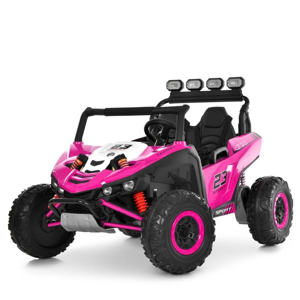 Детский электрический джип Bambi Racer 24V двухместный до 50 кг Розовый (DE-169-E-958)