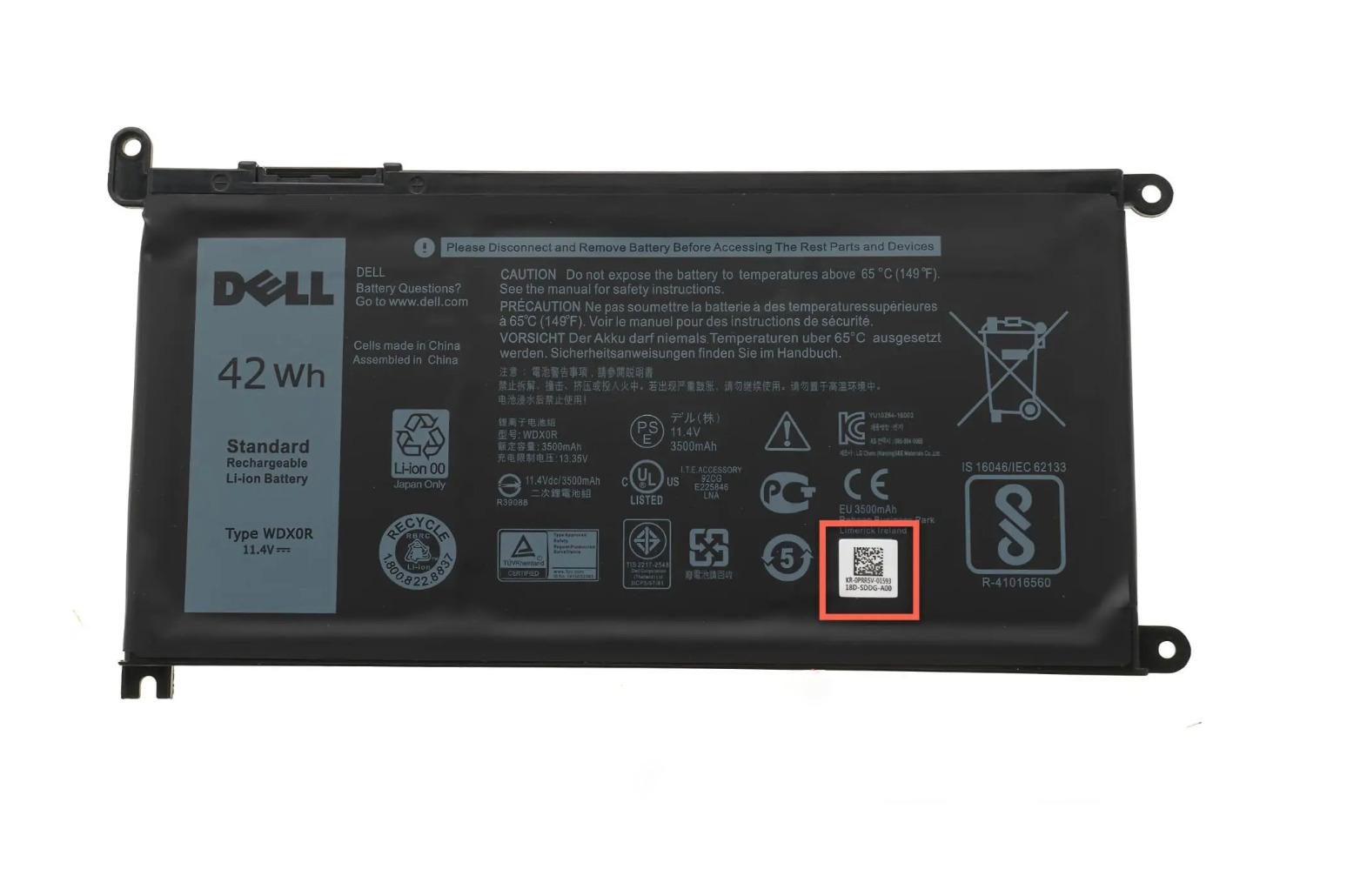 ᐉ Аккумуляторная батарея WDX0R для ноутбуков Dell Inspiron 3580/  5568/5575/5578/7579/Vostro 3500/3580 3500 mAh (06009) • Купить в Киеве,  Украине • Лучшая цена в Эпицентр