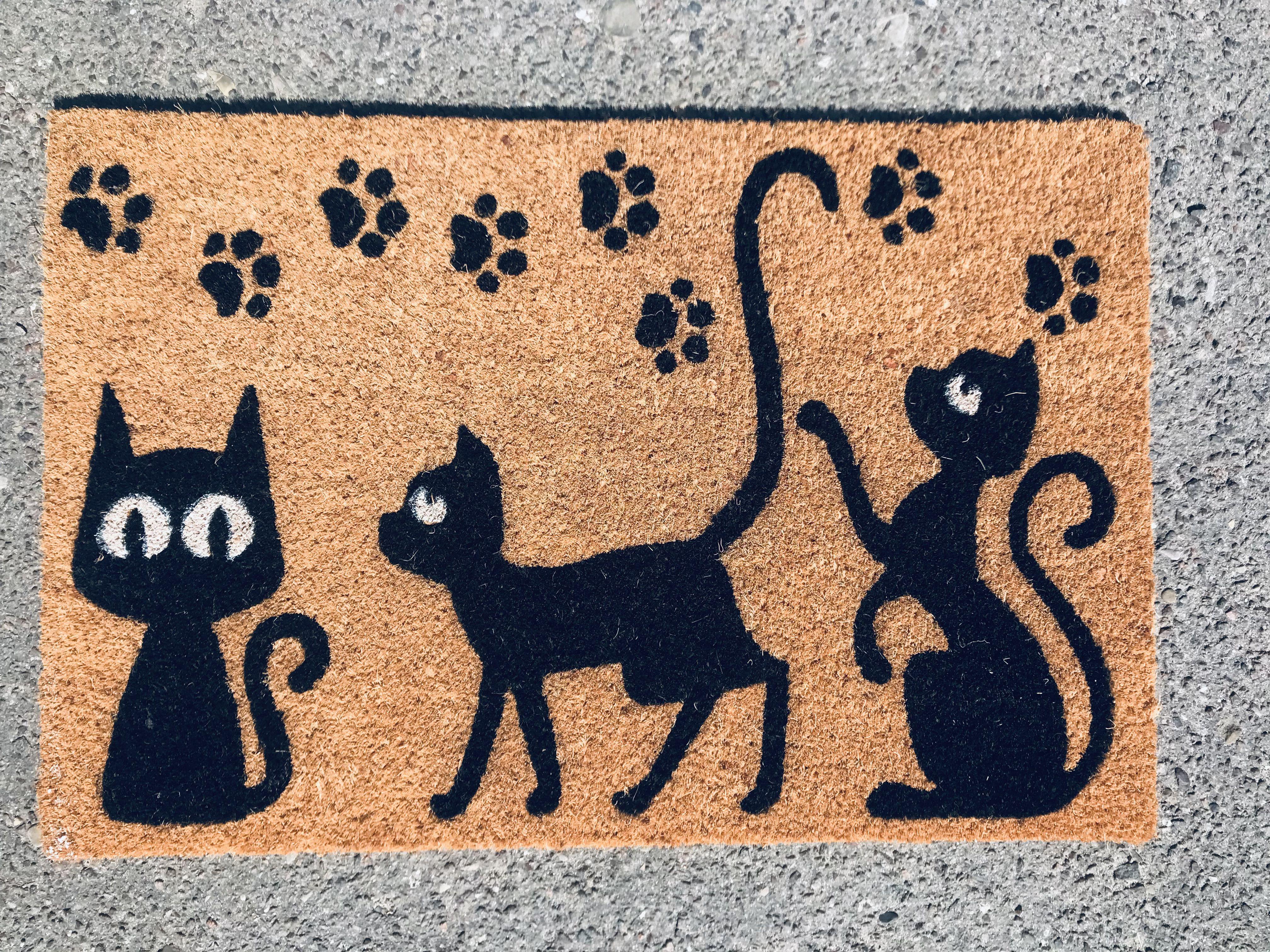 Килимок гумовий придверний Кокос Коти 40х60 см - фото 3