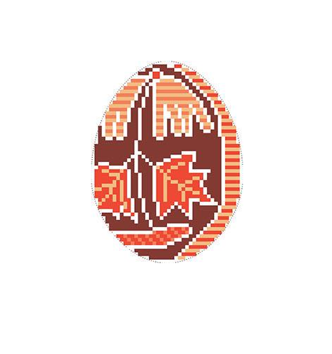 Схема сшитая пасхальная игрушка для вышивки бисером и нитками на ткани (ТР295аБ)
