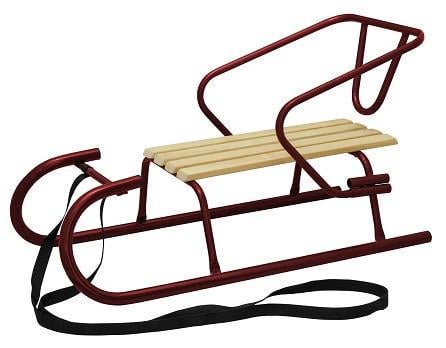 Санки зі зручною спинкою Snower Сніжок 2,8 кг Бордовий (CNT00011508)