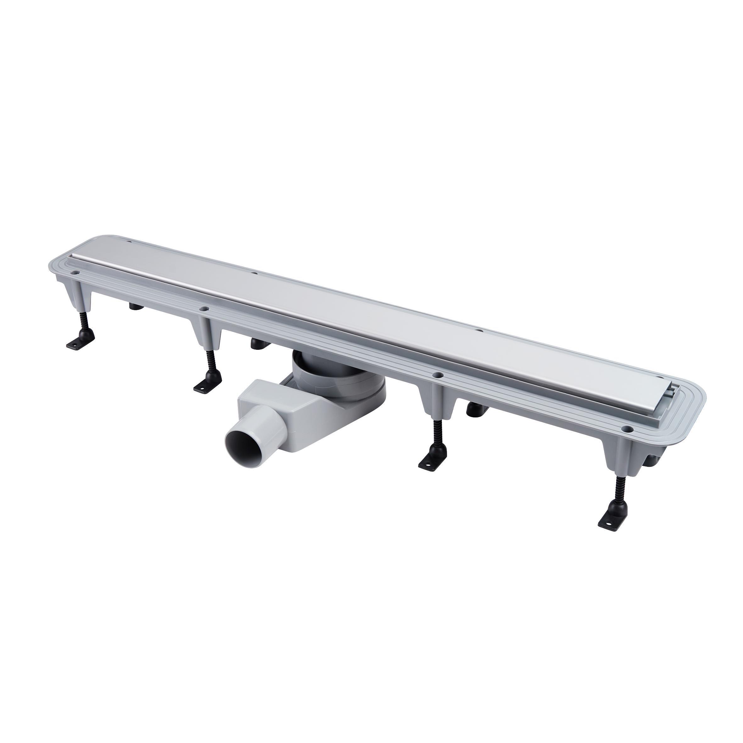 Трап Qtap Standard CRM50800304 линейный с комбинированным затвором и нержавеющей решеткой