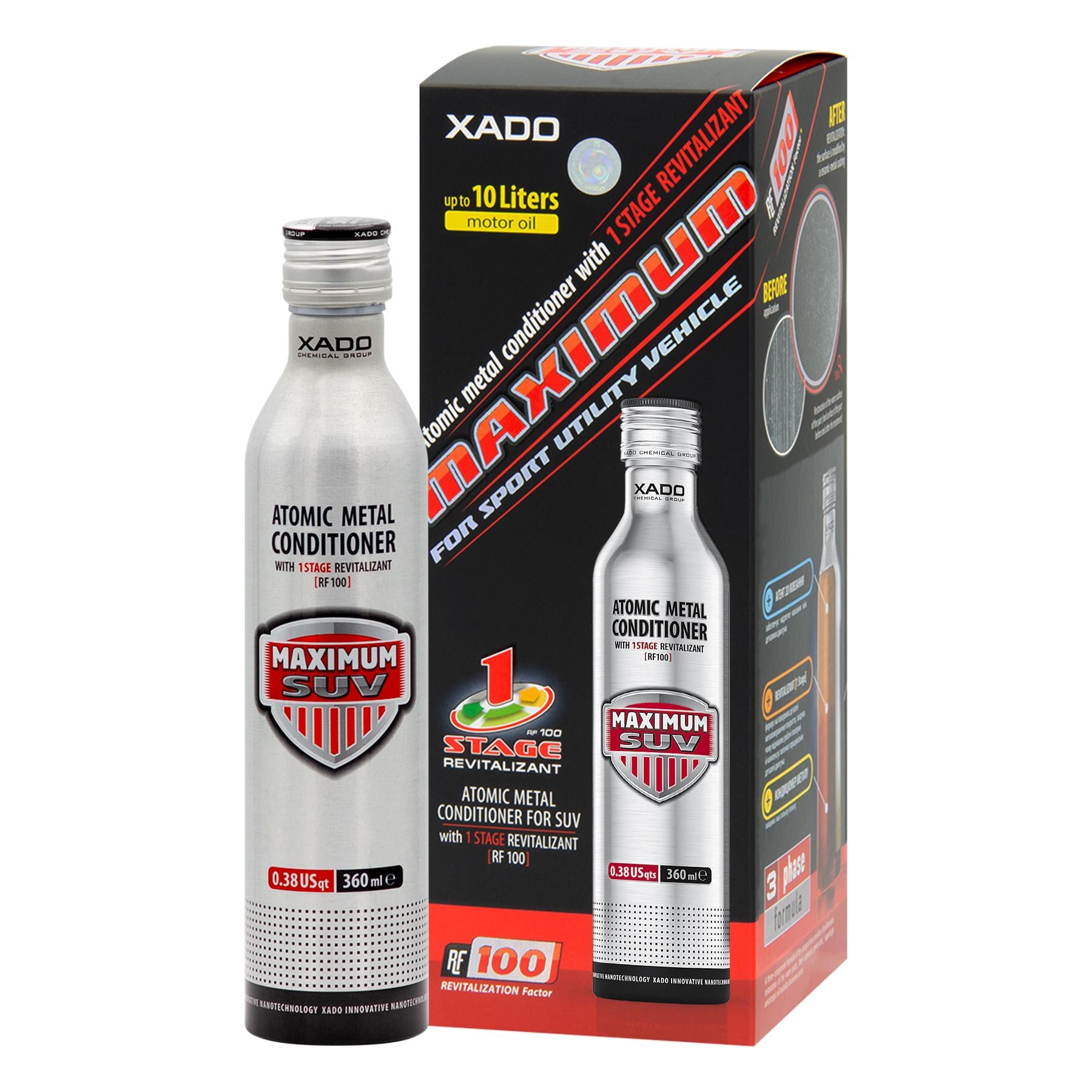 Атомарный кондиционер металла Xado 1 Stage Maximum SUV с ревитализантом 360 мл (XA 40015_6)