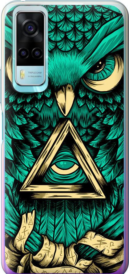 Чехол на Vivo Y31 Сова Арт-тату (3971u-584-42517)