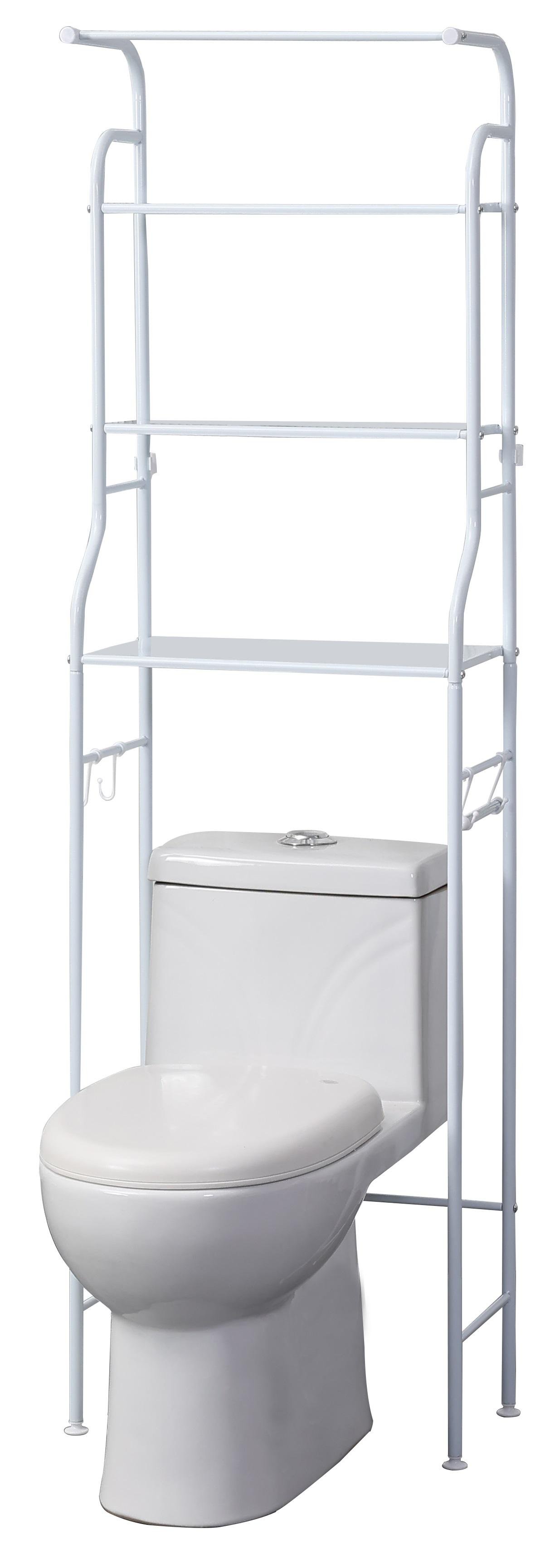 Стелаж над унітазом Bonro B17 підлоговий Білий (4744)