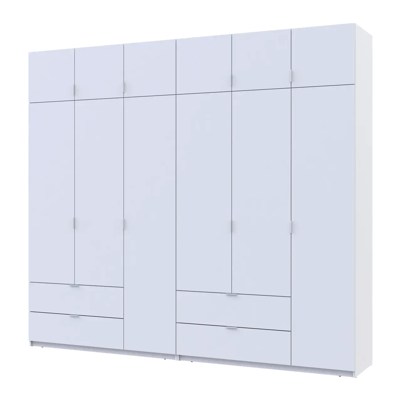 Шкаф распашный 3/3 Doros Лукас 270х50х240 см Белый (26854901)