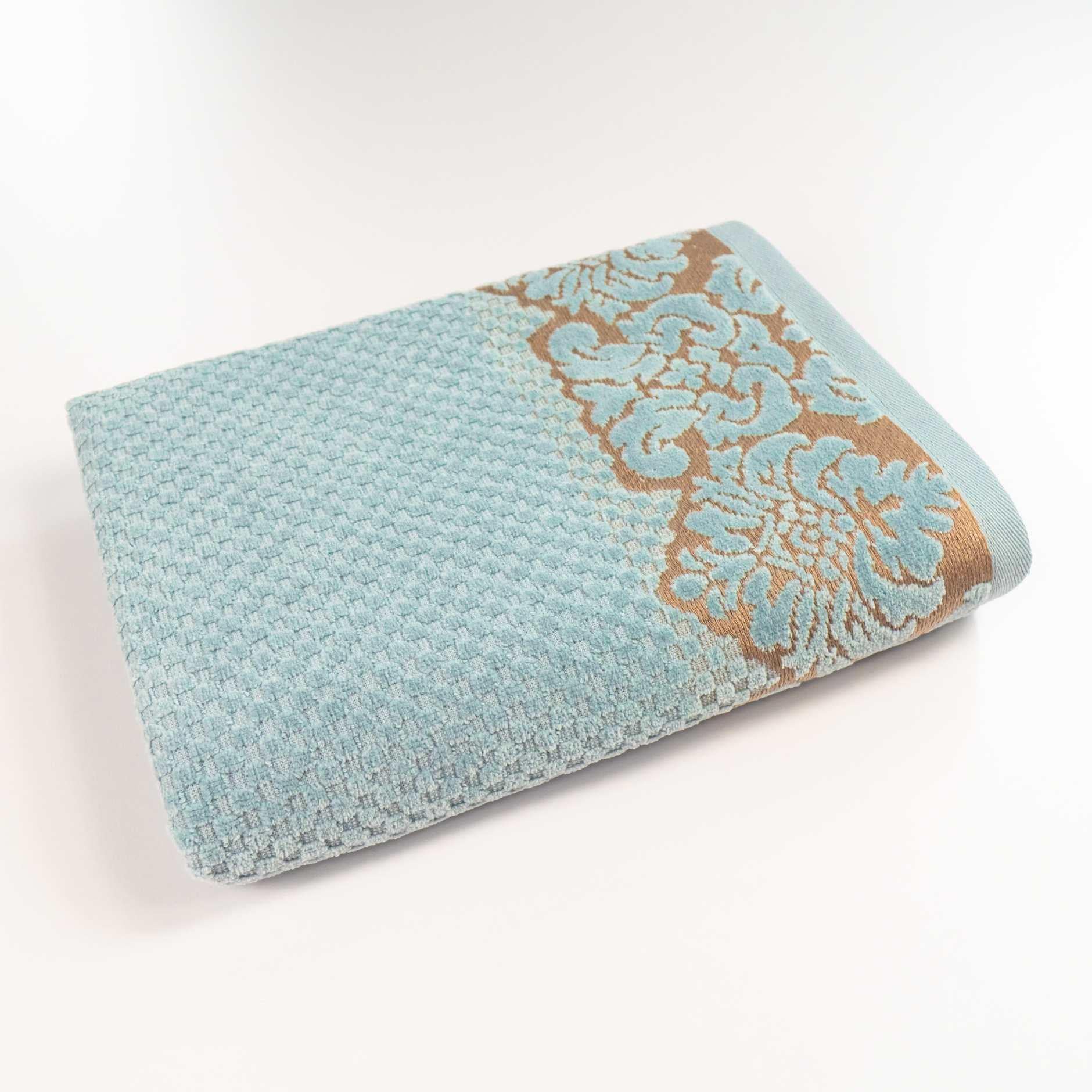 Полотенце Damask жаккардовое с велюром 50x90 см Мятный (550-dv-90-mint)