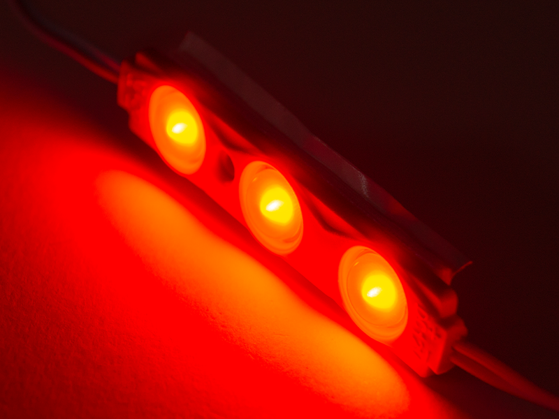 Модуль світлодіодний LEDUA 2835-3smd 12V IP65 1,5 Вт з лінзою Червоний (1606) - фото 4 Модуль світлодіодний LEDUA 2835-3smd 12V IP65 1,5 Вт з лінзою Червоний (1606) - фото 4