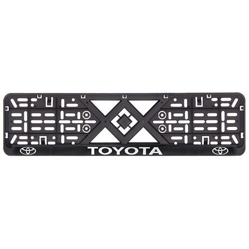 Рамка номерного знака Toyota пластиковая c хромированной надписью
