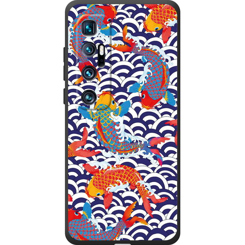 Чехол BoxFace Xiaomi Mi 10 Ultra Koi Fish Черный силикон (44423-up2477-44450)