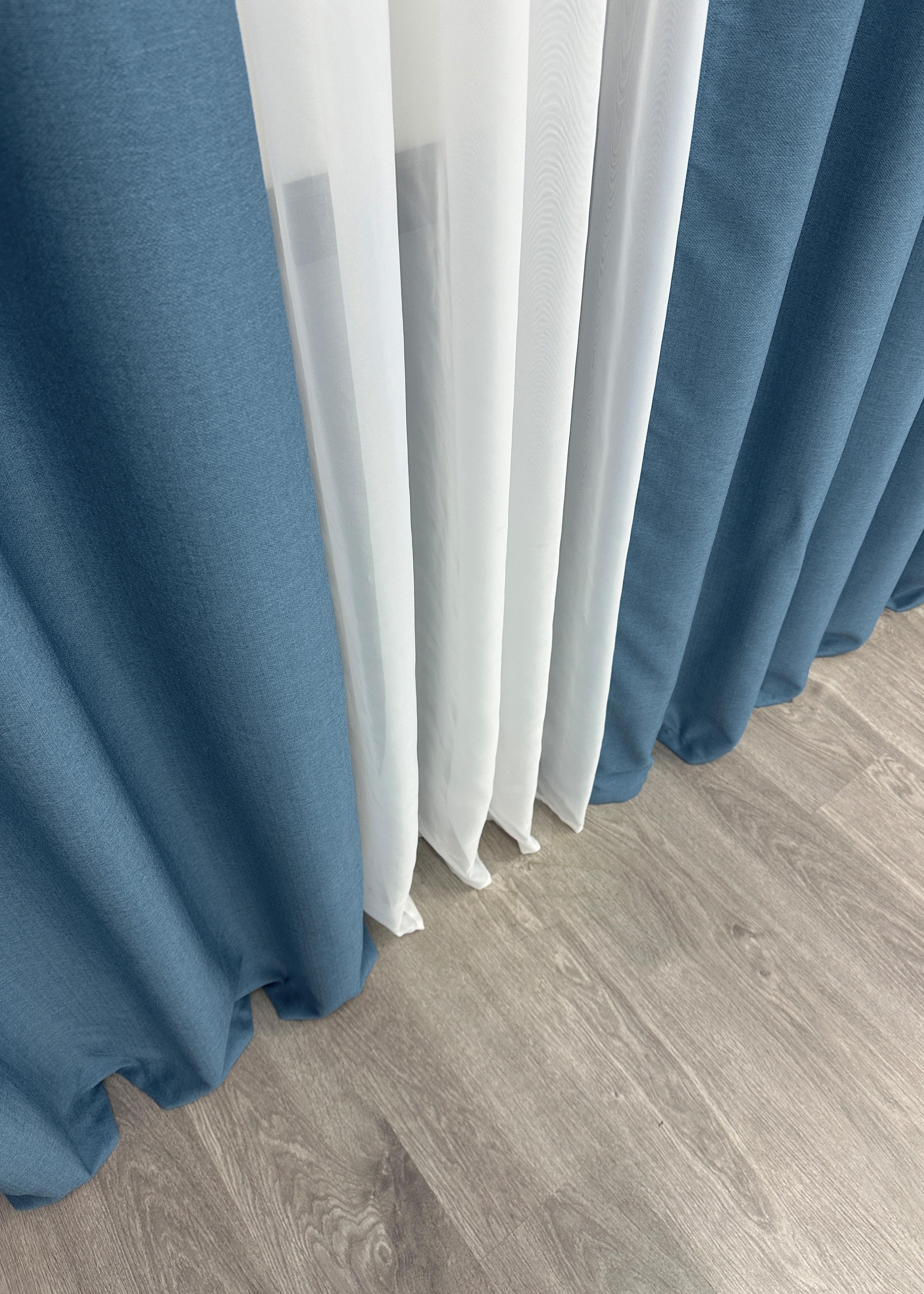 Комплект штор на люверсах VR-Textil Шенил однотонный № 1696ш 150х250 см 2 шт. Синий (37-0235) - фото 10 Комплект штор на люверсах VR-Textil Шенил однотонный № 1696ш 150х250 см 2 шт. Синий (37-0235) - фото 10