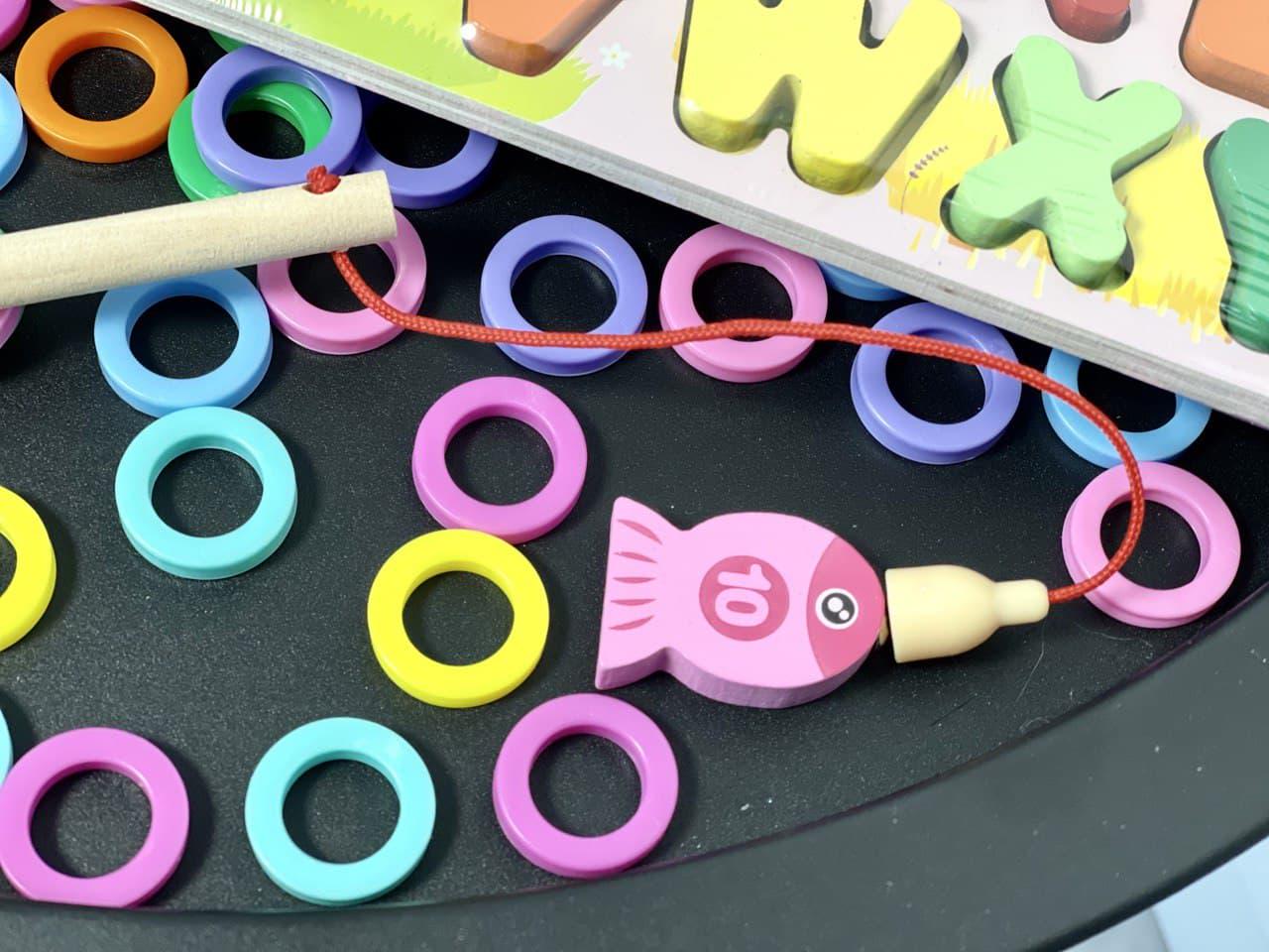 Деревянная развивающая игрушка геометрика Oray рыбалка 5 рядов - фото 2 Деревянная развивающая игрушка геометрика Oray рыбалка 5 рядов - фото 2