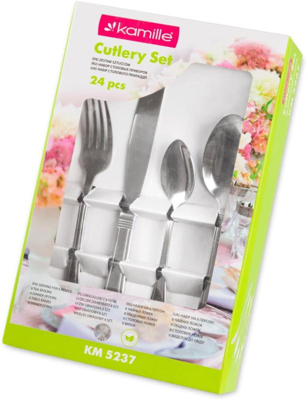 Набір столових приладів Kamille Norbert2 на 6 осіб 24 предмети (KM-5237R) - фото 2 Набір столових приладів Kamille Norbert2 на 6 осіб 24 предмети (KM-5237R) - фото 2
