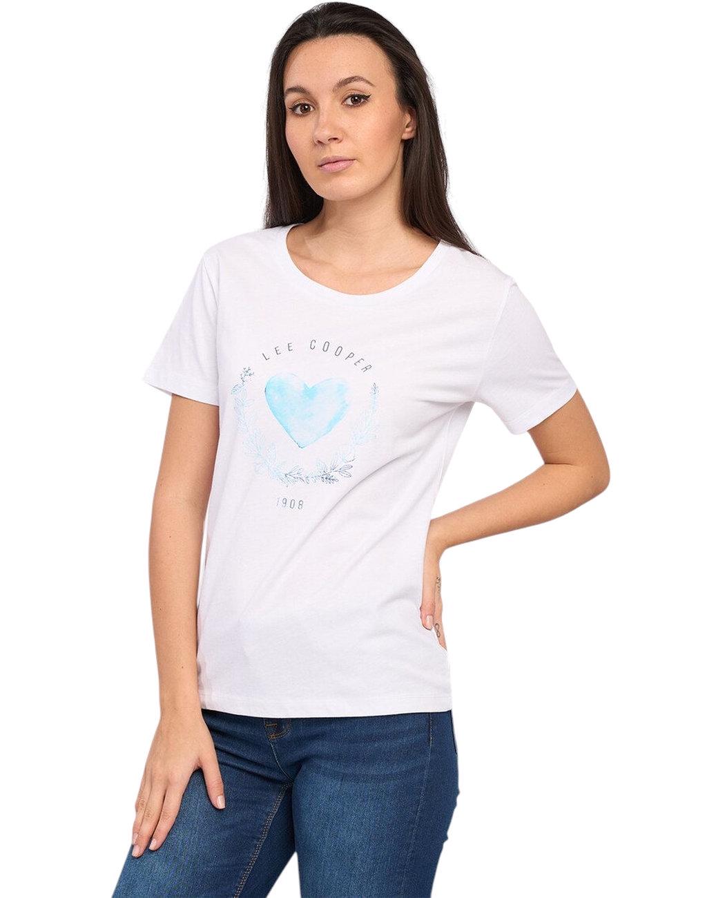 Футболка женская Lee Cooper 20196149.101 L Белый (5942723073082)