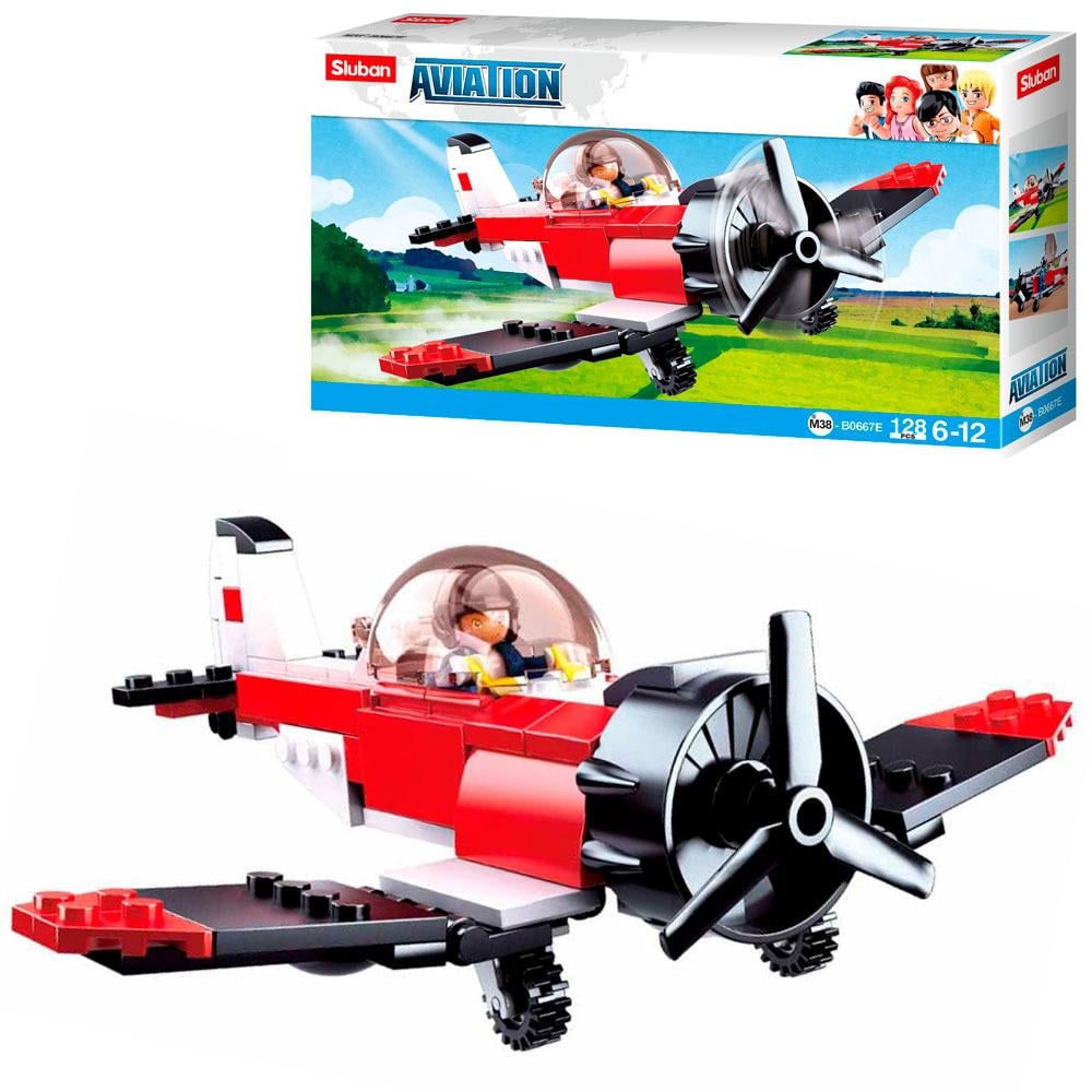 Конструктор Sluban M38-B0667E Авіація Літак фігурка 128 дет. Конструктор Sluban M38-B0667E Авіація Літак фігурка 128 дет.