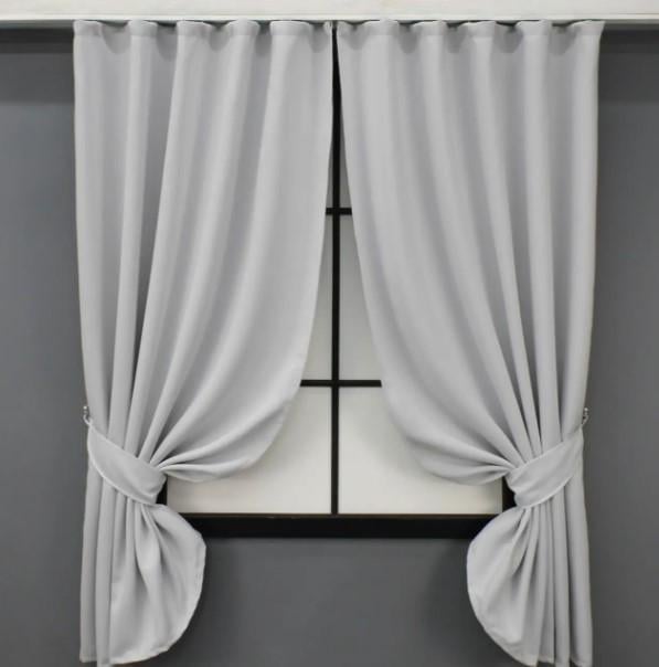 Комплект штор Fusion Dimout блекаут 1,3x1,7 м 2 шт. Светло-серый (826ш)