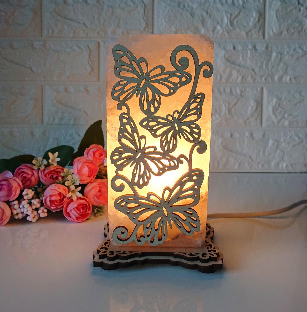 Соляной светильник Бабочки (p-0003-y)